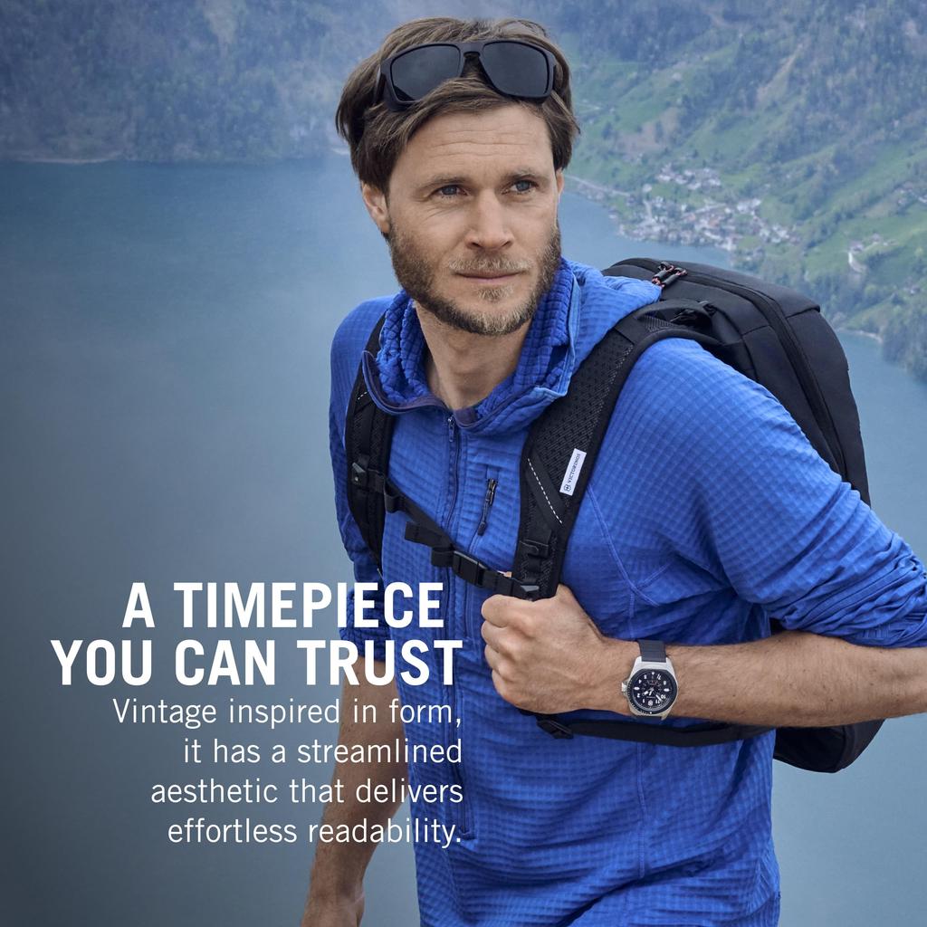 Часы VICTORINOX JOURNEY 1884 Корпус из нержавеющей стали Синий циферблат Синий каучуковый ремешок Кварцевые водонепроницаемые Аналоговые Подарочные 241975 Мужские (316L) []