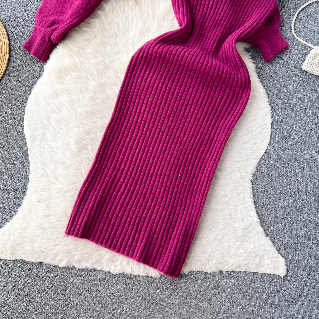 Осень-зима женский элегантный вязаный свитер комплект из двух предметов женский тонкий облегающее платье-футляр и пуловер с бисером топы костюм