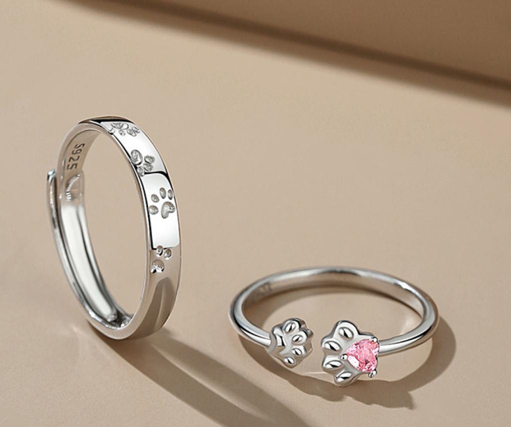 2pcs Couple 925 Sterling Silver Rings Sparkly Zircon for Women and Men Superior Luxury Wedding Jewelry Anniversary Gift