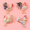 Zodiac Chicken Brooch Men'S And Women'S Natal Jewelry Cute Gold Brooch Brooch