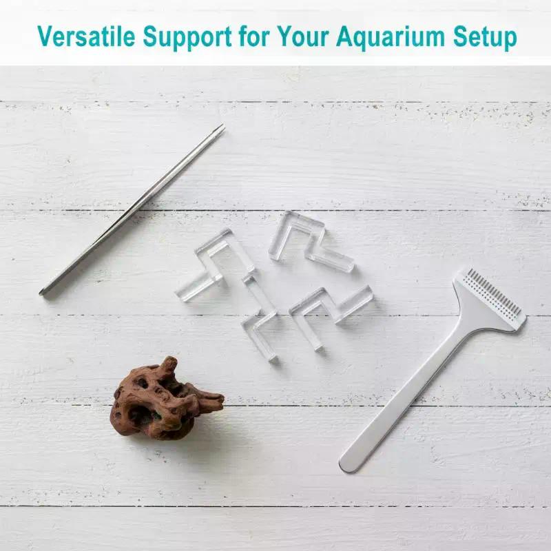 10Pcs Aquarium Bracket Support Frame Mini Acrylic Fish Tank Glass Cover Holder Aquarium Accessories 5/6/8/10/12/15/19mm