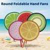 Cartoon Handheld Folding Fan Fruit Style Cooling Fans Cute Pocket Fans  Summer Events