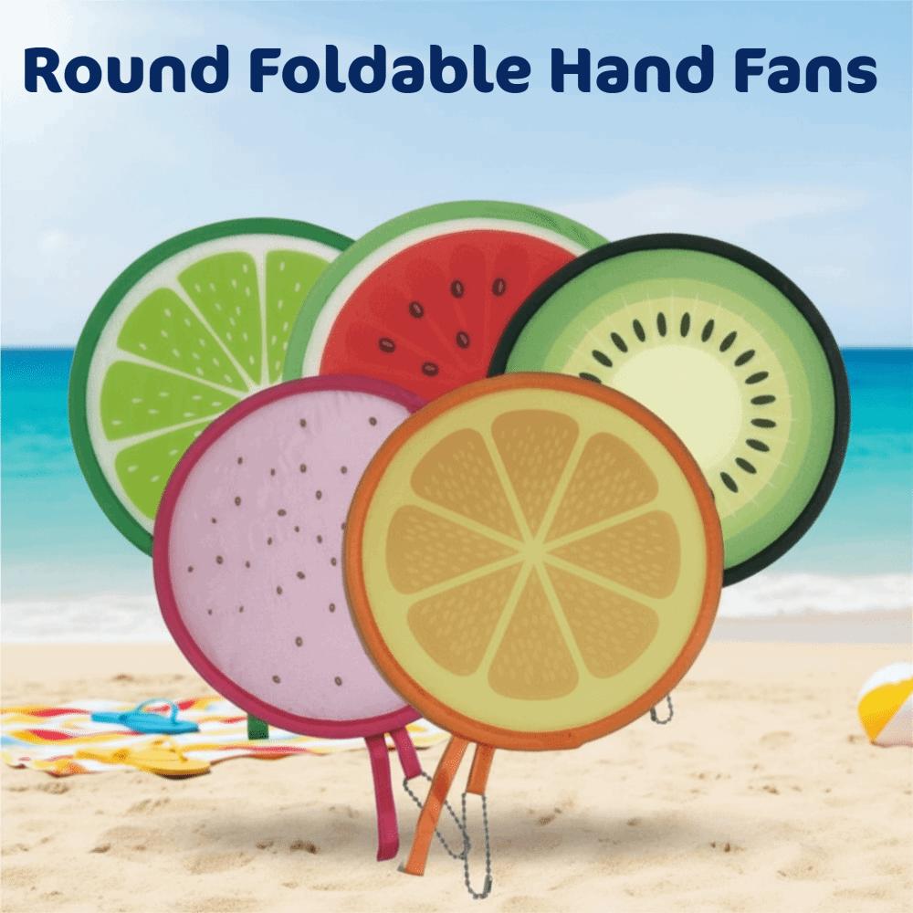 Cartoon Handheld Folding Fan Fruit Style Cooling Fans Cute Pocket Fans Summer Events
