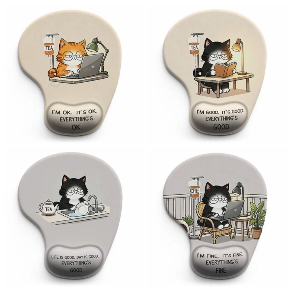 Non-Slip Comfortable Wrist Rest Silicone Desktop Wrist Support Cartoon Animal Mouse Pad Computer