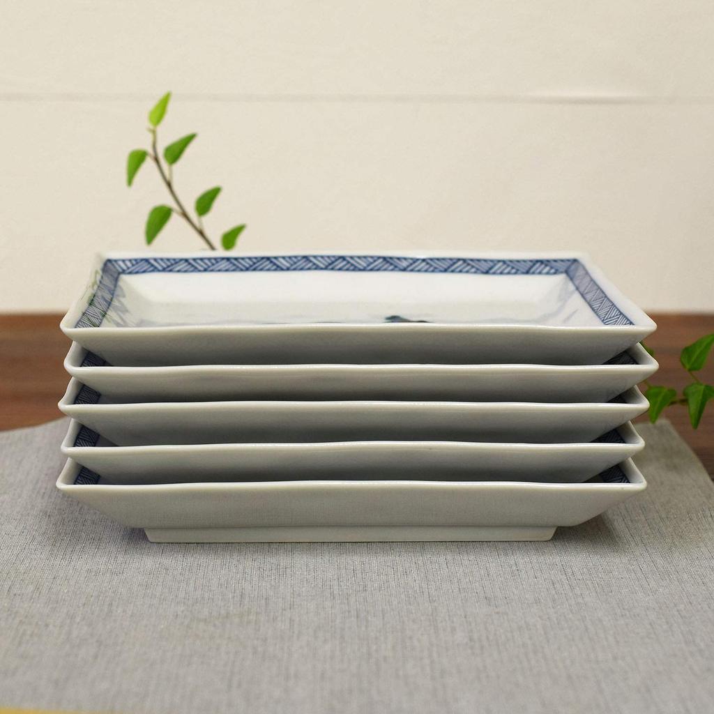 Стильный набор маленьких тарелок Кутани с пейзажем, сделано в Японии (5 кусков) Дизайн,