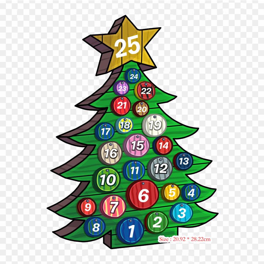 Christmas Tree Tapped Out Iron On Heat Transfer Printing Vinyl Patches Sticker for Clothes DIY Appliques Washable Patches