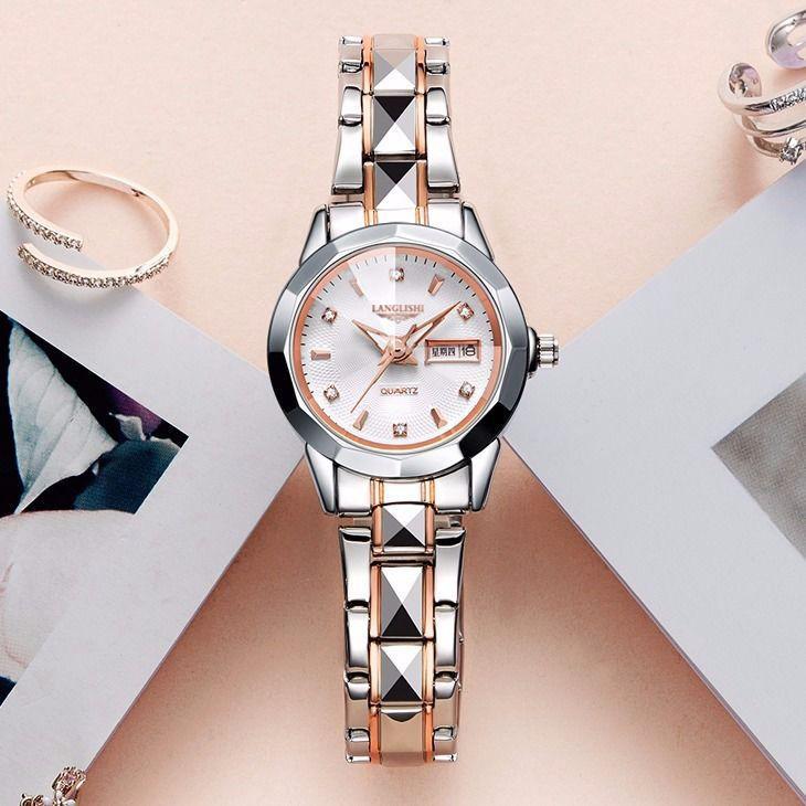 Новые роскошные женские часы высшего бренда с коробкой, водонепроницаемые женские кварцевые часы