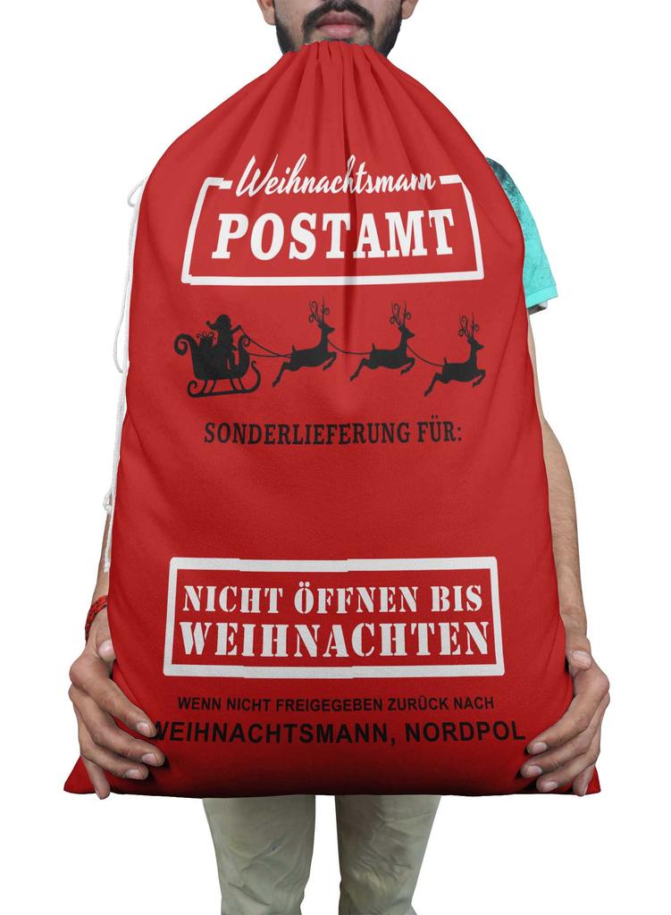 Printtoo 2 шт. Подарочный мешок Санты для детей, рождественские подарки, рождественский мешок, персонализированные сумки, большие 27x20 дюймов