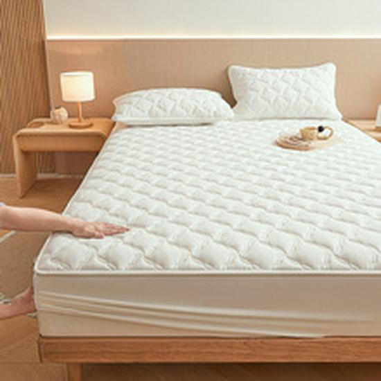 Осень/Зима Толстая Однотонная Хлопковая Фланелевая Простыня на Резинке и Пыльник