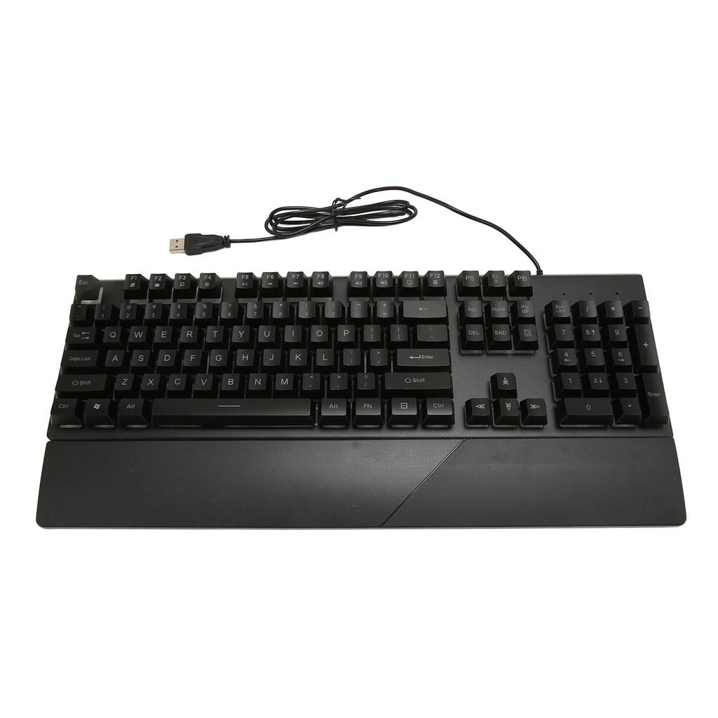 Проводная клавиатура Механическая игровая клавиатура со съемной подставкой для запястий для дома, общежития, интернет-кафе