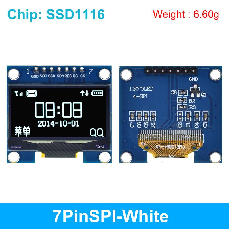 TZT 1,3-дюймовый OLED-модуль SPI/IIC I2C Связь белый/синий цвет 128X64 1,3-дюймовый OLED LCD LED Дисплейный модуль 1,3-дюймовый OLED-модуль