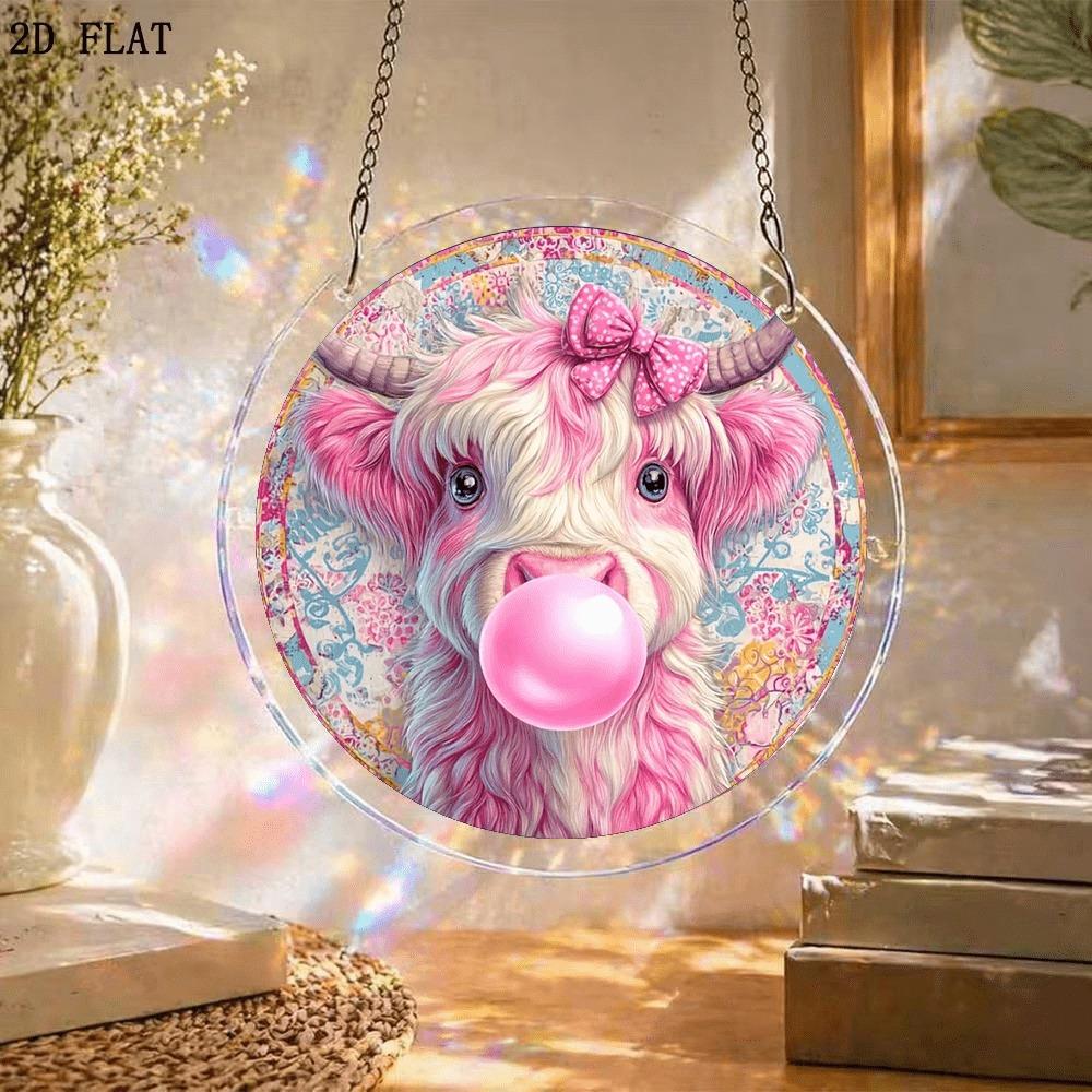1 Set/83pcs 18.8Cm Acrylic Jigsaw Suncatcher - Three-Layer Acrylic - Middle Layer Is a Puzzle - Stained Glass Effect Window Hanging Decoration, "Cute