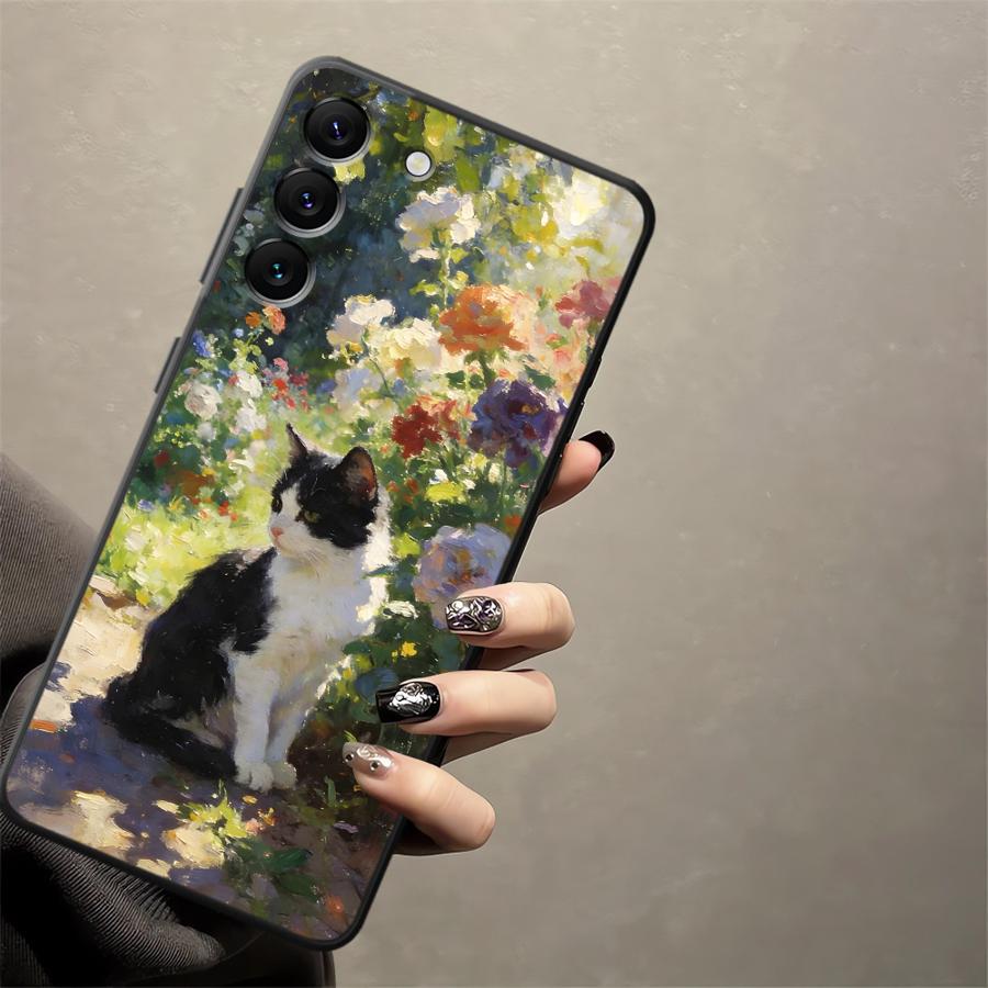 Мультяшный милый чехол-кошка для Samsung Galaxy A25 A16 A05 A23 A73 A51 A55 A53 A17 A37 A57 A15 A06 A52 A36 Чехол для телефона A41 A13 A12 A70