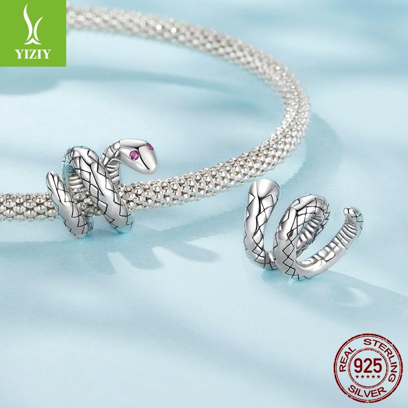 S925 Sterling Silver Snake To Run Beaded Accessories Sterling Silver Diy Lucky Bead Accessories