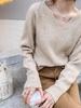 2025 Early Autumn V-Neck Loose Pullover Sweater for Women