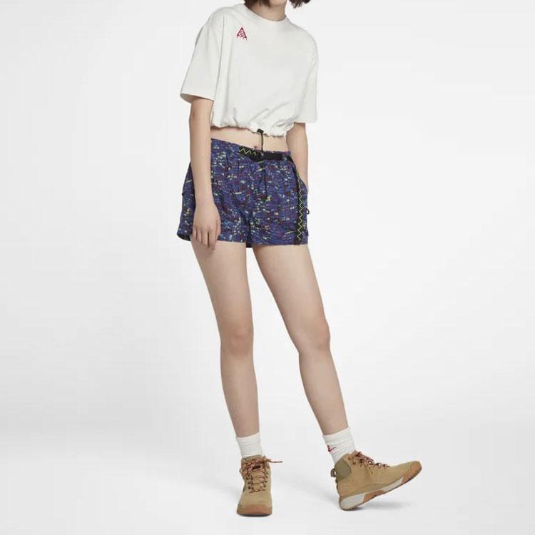 Nike ACG повседневные спортивные шорты для улицы, женские плавки с цветочным принтом BQ7291-458