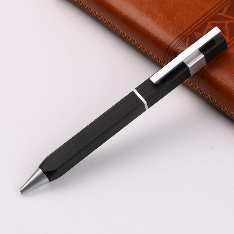 Direct Supply Aluminum Rod Oxidation Rotating Square Ballpoint Pen Exquisite Light Luxury Signature Pen Enterprise Welfare Advertising Gifts