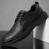 Men's Leather Shoes Lace Up Black Soft Leather Soft Bottom Spring Autumn Best Man Business Formal Wear Casual Oxfords Shoes