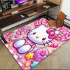 1 шт. Sanrio Hello Kitty Ковер для офиса с принтом русалки Прямоугольный коврик под стол, Идеальный декор для гостиной, спальни, кухни, Нескользящий пол