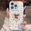 Korean Style Embroidered Cherry Suitable for IPhone15promax Apple 14 Mobile Phone Case 13 Leather Pattern 12 Women 16