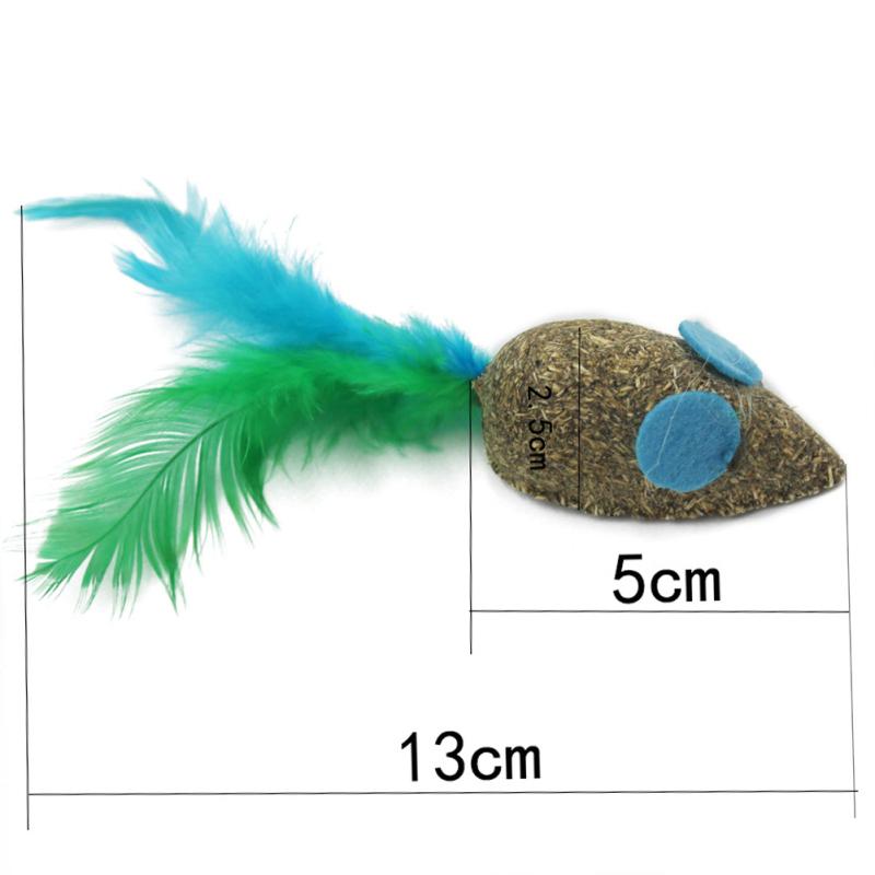 Мятная игрушка для кошек, кошачья мята в форме мыши с перьями, палочка для чистки моляров, кошачья закуска