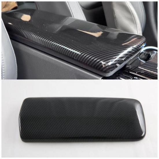 Carbon Fiber Center Armrest Box Panel Lid Cover Trim For -2025 Toyota Prius