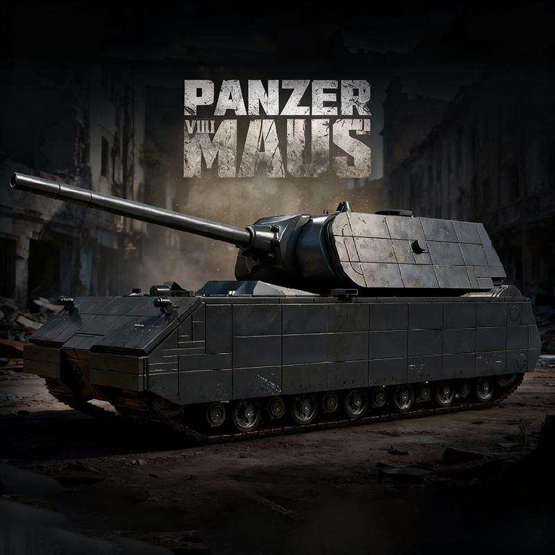 2416 деталей Боевые танки PANZER VIII MAUS 1:28 Блоков Модель MOC Наборы Блоков Строительные Игрушки Подарки для Взрослых Технические Кирпичики Наборы Украшений