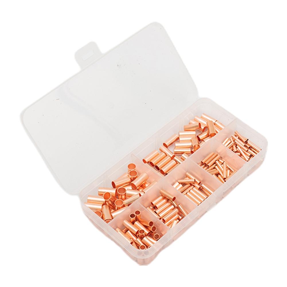250Pcs Connectors Terminal Kit Butt Wire Cable Crimp