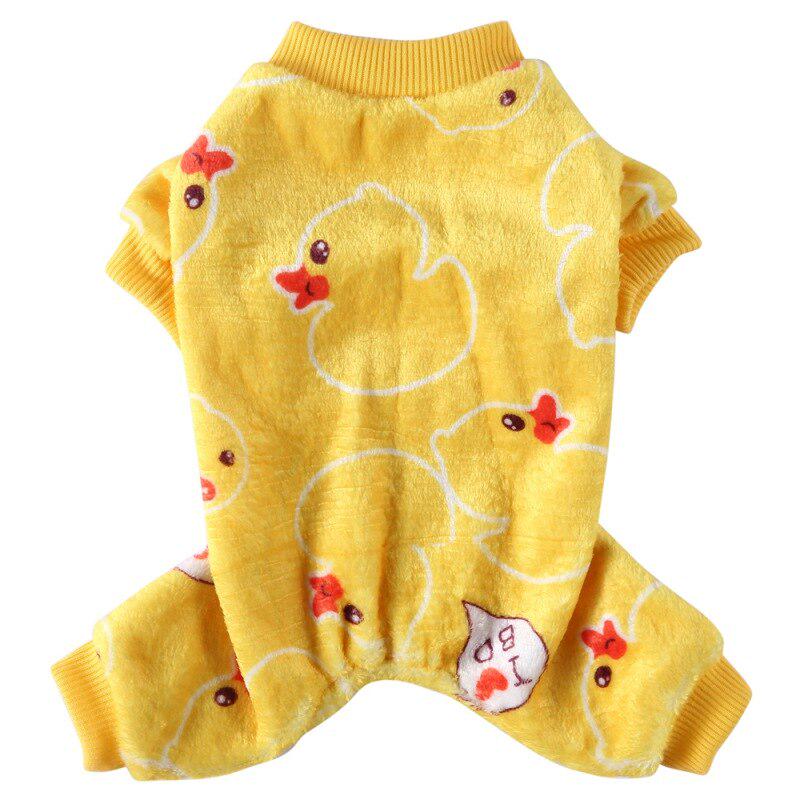 Pet Animals Printed Sleepwear Comfortable Lovely Pajamas For Small Medium Dogs Autumn & Winter Home Warm Coat