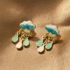Water Drop Statement Earrings for Women Girls Christmas Jewelry Gift Decoration