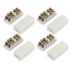 4PCS 2 In 2 Out Cable Terminal Block Connector 1000V Strong Conductivity Heat Dissipation for Top