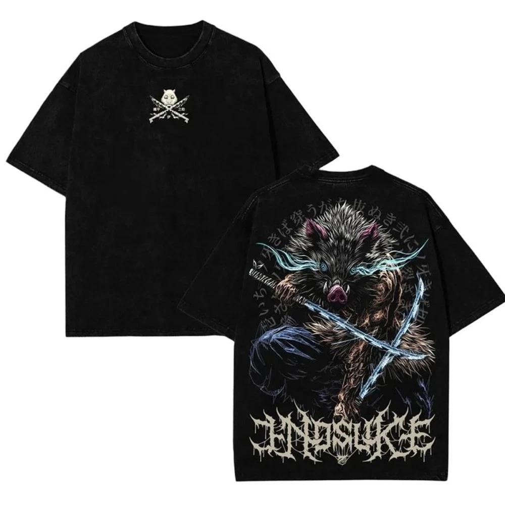 Demon Slayer Blade Izunosuke Anime Printed Pattern Tshirt Summer Unisexs and Womens Casual Sports Tshirt