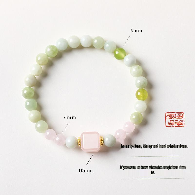 Amethyst & White Crystal Beaded Bracelet for Girls - Sweet Summer Fairy Jewelry