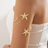 Boho Metal Starfish Cuff Bracelet Bangle For Women Punk Summer Beach Travel Open Adjustable Arm Bracelet Jewelry