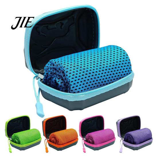 Sports Cooling Towel 1/5Pcs with Carrying Case, Quick Dry Absorbent Ice for Lightweight Neck & Face, Breathable Chilly Sports, Gym, Yoga, Running