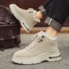 Модные мужские ботинки на шнуровке зимние теннисные хлопковые мужские зимние ботинки высокие повседневные туфли для отдыха на открытом воздухе плюшевые мужские ботинки винтажные кроссовки Zapatillas