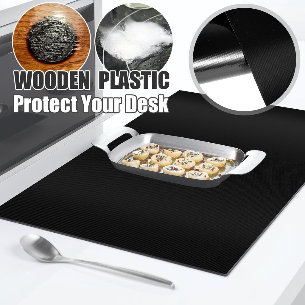 Защитный коврик для индукционной плиты Силиконовый коврик для индукционной варочной панели Защита от царапин Большой Антипригарный Многофункциональный Коврик для электрической плиты Кухня