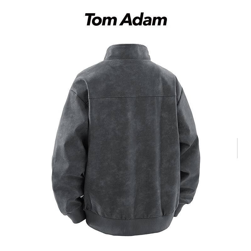 Мужская повседневная кожаная куртка TOM ADAM