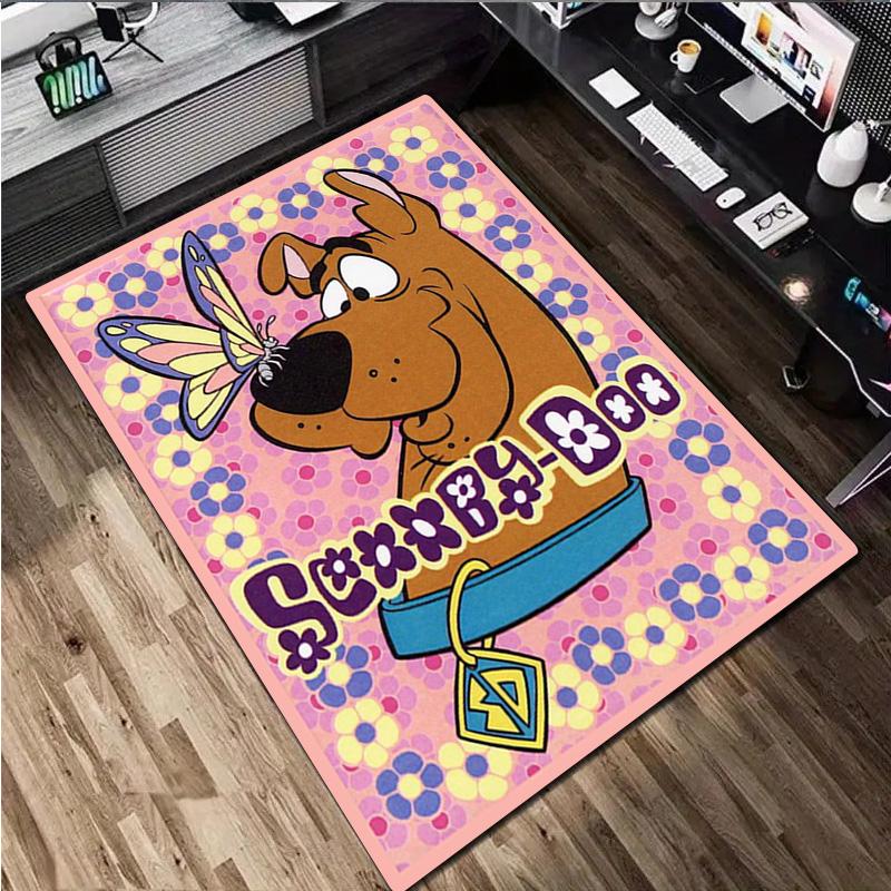 1Pc Scooby Print Rug - home decoration Carpet For Living Room Bedroom Flooring Computer Chair Area Rug