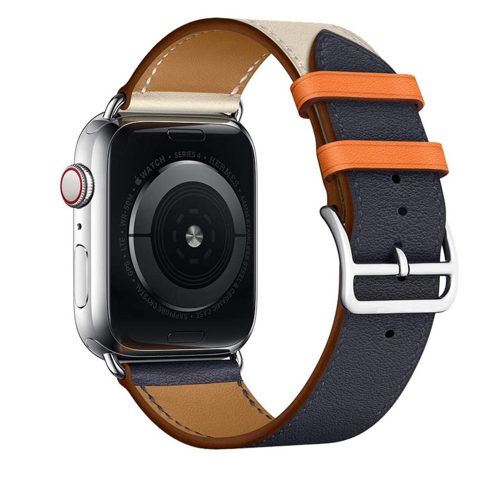 Одинарный ремешок для Apple Watch 44 мм 40 мм 45 мм 41 мм 49 мм 42 мм Браслет из натуральной кожи ремешок для iWatch series 3 4 se 6 7 8 ultra 2