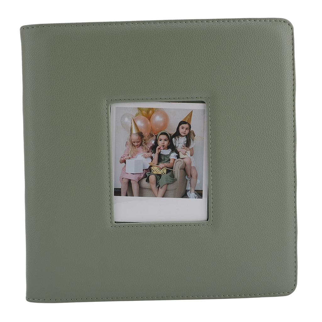 Photo Album Fit for Polaroid Wide 300 400 90x110mm Photos 36 Pages 288 Pictures Capacity PU Leather Cover Front Window