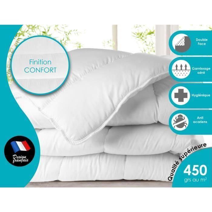 Lot de 2 Couettes 220x240cm - fabrication FRANÇAISE - 2 personnes – Blanc - Livraison gratuite
