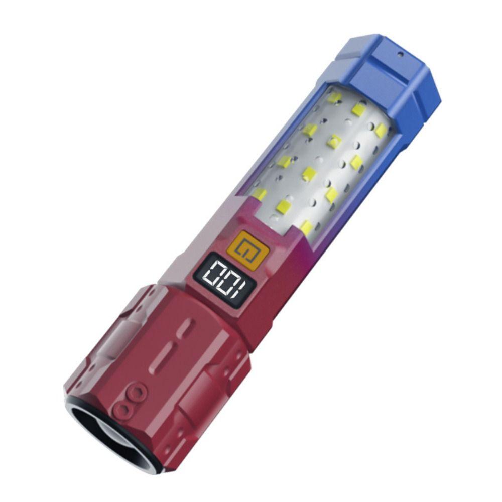 Strong Light Telescopic Zoom  Torch Digital Display Emergency Work Light  Hiking