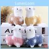Adorable Plush Alpaca Keychain Charming Small Stuffed Toy For Bags And Gifts