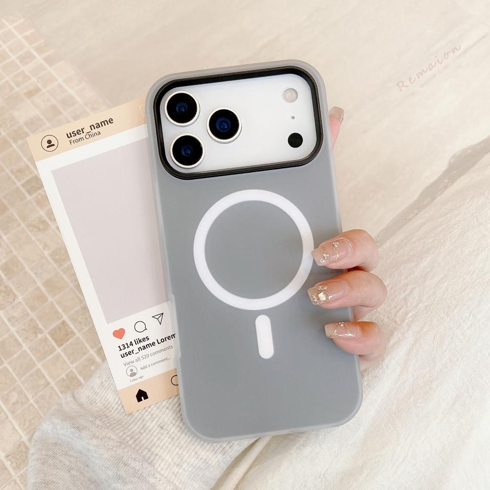 Конфетный магнитный чехол для телефона для iPhone 16 1 14 Plus 13 12 11 17 Pro Max Air Милый матовый защитный чехол с поддержкой беспроводной зарядки
