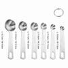 Clear Engraved Marking Measuring Spoon Set Rustless Steel Baking Tool Kitchen Spoon  Baking