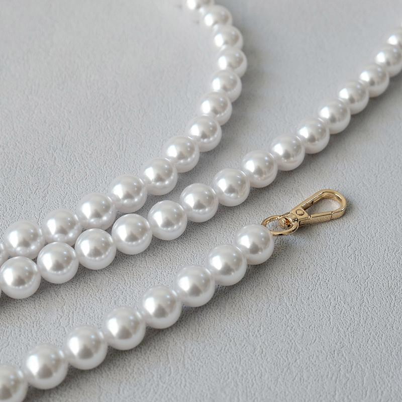 Новая модная женская сумка, аксессуары для сумок, белая цепочка из акриловой смолы, роскошный однотонный ремешок, женский плечевой клатч, цепочка с ручкой