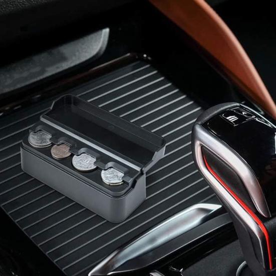 Автомобильный ящик для монет, удобный автомобильный держатель для мелочи, органайзер, компактный прочный контейнер для хранения монет для авто дома