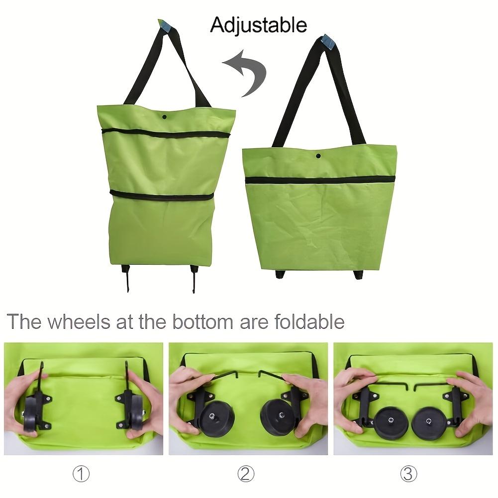 1pc Easy-Glide Wheeled Shopping Bag – Extra-Large, Foldable & Multipurpose – Versatile Carrier for Groceries & Goods On the Go