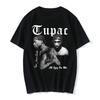 Гангста-рэп Хип-хоп Западного побережья 2Pac Тупак Постер альбома Графический принт Футболка Мужская Женская Мода Харадзюку Свободный Повседневный Оверсайз Топ Летний Новый Футболка